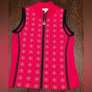 Christopher & Banks Red Sweater Vest